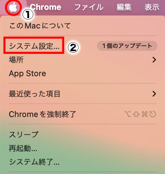 Apple＞システム環境設定